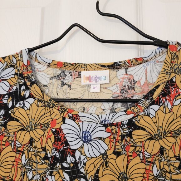 LuLaRoe Floral Julia Dress Size XS - Picture 4 of 4